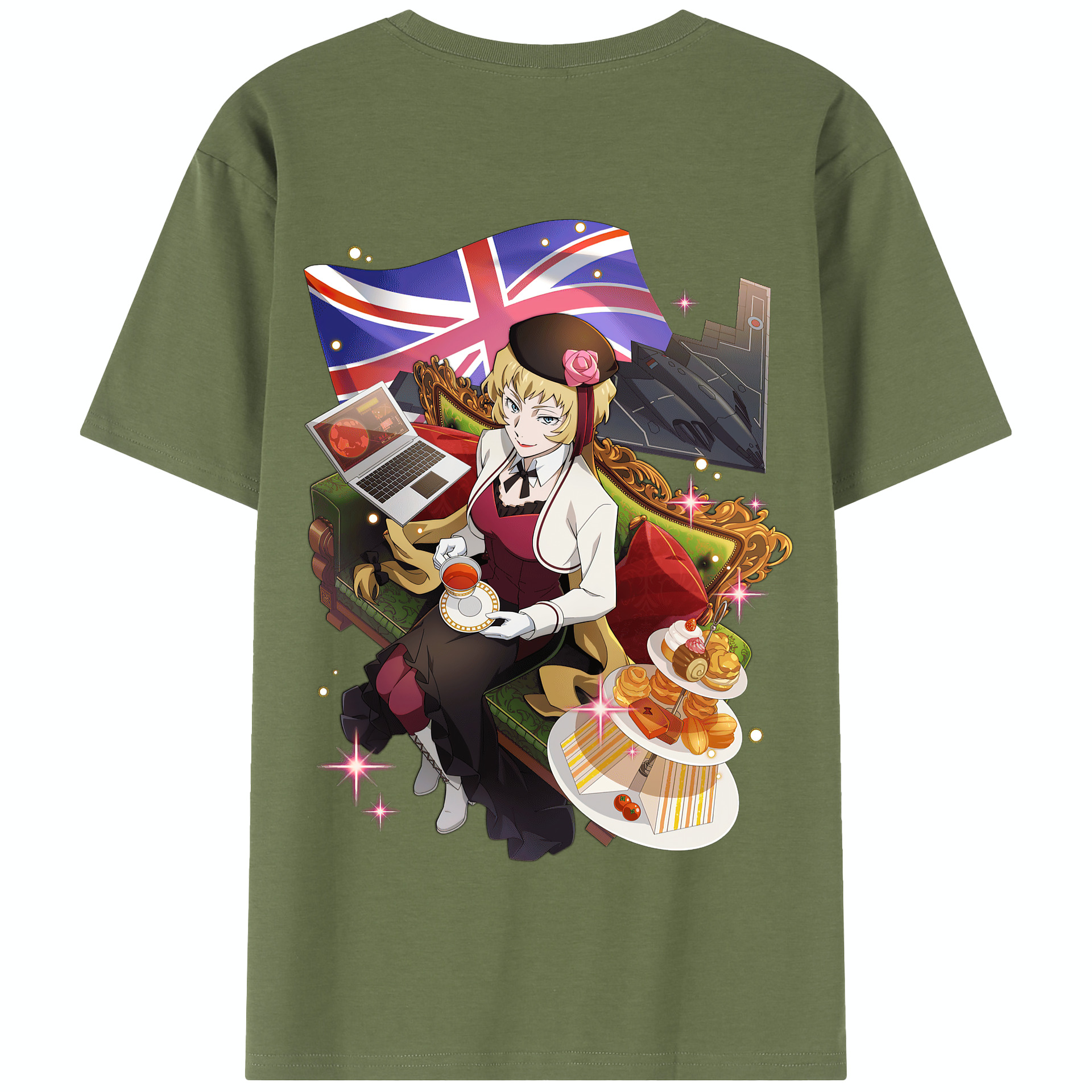 （画像用） 文豪ストレイドッグス Bungo Stray Dogs 綿100％半袖Tシャツ（背面プリント）